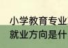 小学教育专业就业方向 小学教育专业就业方向是什么