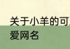 关于小羊的可爱网名 有创意小羊的可爱网名