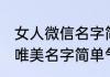 女人微信名字简单气质英文 女人微信唯美名字简单气质英文