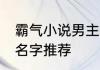 霸气小说男主角名字 霸气小说男主角名字推荐
