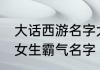 大话西游名字大全霸气 大话西游网名女生霸气名字