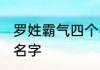 罗姓霸气四个名字 罗姓霸气四个唯美名字