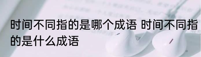 时间不同指的是哪个成语 时间不同指的是什么成语