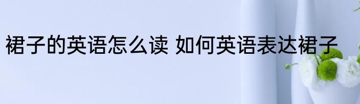 裙子的英语怎么读 如何英语表达裙子