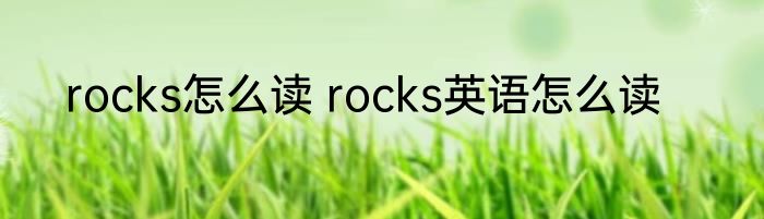rocks怎么读 rocks英语怎么读
