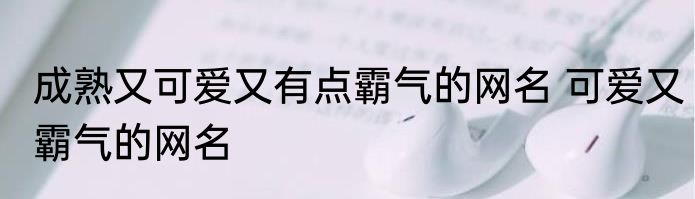 成熟又可爱又有点霸气的网名 可爱又霸气的网名