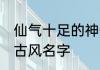仙气十足的神仙名男性 独特好听的男古风名字