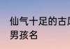 仙气十足的古风男孩名 古风有仙气的男孩名