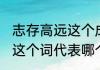 志存高远这个成语指的是谁 志存高远这个词代表哪个人物