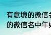有意境的微信名中年妇女 慵懒风复古的微信名中年妇女