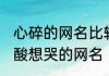 心碎的网名比较长的 伤感让人看了心酸想哭的网名
