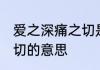 爱之深痛之切是什么意思 爱之深痛之切的意思