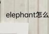 elephant怎么读 elephant的意思
