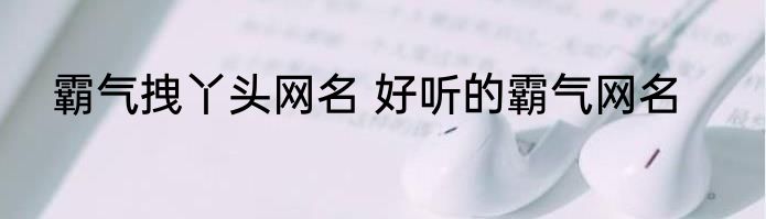 霸气拽丫头网名 好听的霸气网名