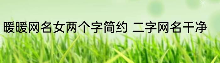 暖暖网名女两个字简约 二字网名干净