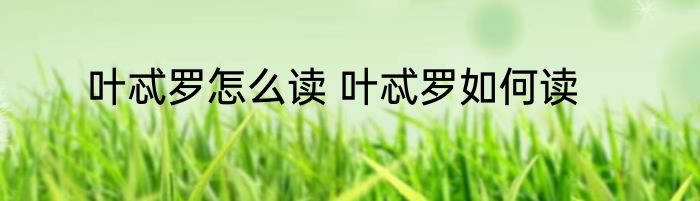 叶忒罗怎么读 叶忒罗如何读