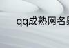 qq成熟网名男 成熟的网名男生