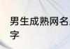 男生成熟网名三个字 网名男简单三个字