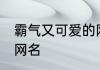 霸气又可爱的网名 很酷很潮又可爱的网名