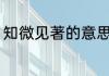 知微见著的意思 知微见著是什么意思