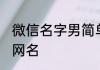 微信名字男简单气质高雅 适合男生的网名