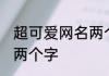超可爱网名两个字格式 超个性的网名两个字