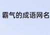 霸气的成语网名 比较好听的成语网名