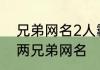 兄弟网名2人霸气高冷 高冷霸气单身两兄弟网名