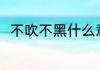 不吹不黑什么意思 不吹不黑的意思