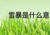 雪暴是什么意思 雪暴意思是什么