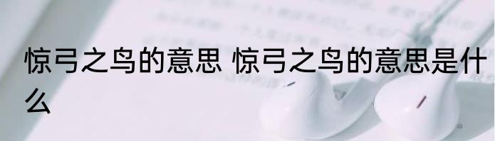 惊弓之鸟的意思 惊弓之鸟的意思是什么