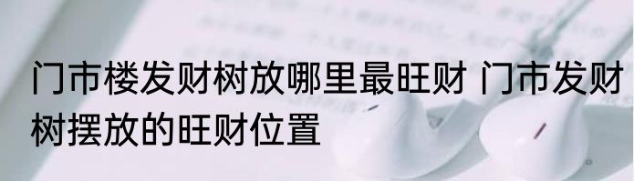 门市楼发财树放哪里最旺财 门市发财树摆放的旺财位置