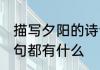 描写夕阳的诗句有哪些 关于夕阳的诗句都有什么
