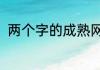 两个字的成熟网名 成熟网名 两个字