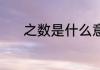 之数是什么意思 之数怎么理解