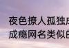 夜色撩人孤独成瘾网名 夜色撩人孤独成瘾网名类似的网名