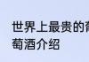 世界上最贵的葡萄酒 世界上最贵的葡萄酒介绍