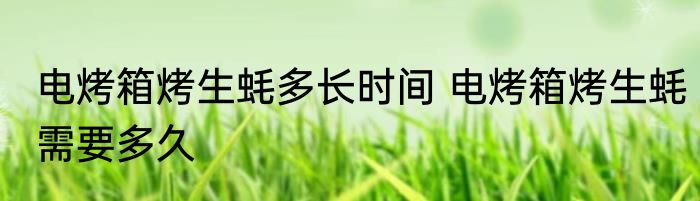 电烤箱烤生蚝多长时间 电烤箱烤生蚝需要多久