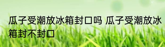 瓜子受潮放冰箱封口吗 瓜子受潮放冰箱封不封口