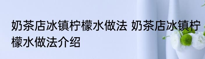 奶茶店冰镇柠檬水做法 奶茶店冰镇柠檬水做法介绍