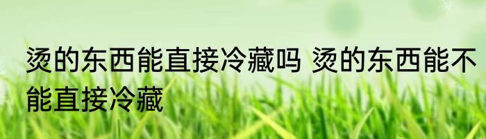 烫的东西能直接冷藏吗 烫的东西能不能直接冷藏