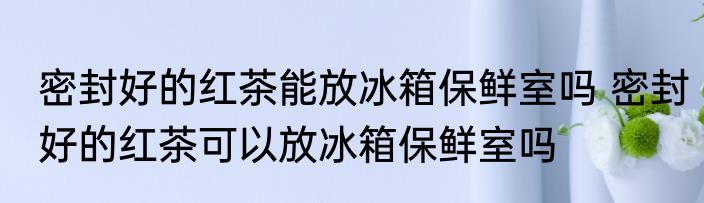 密封好的红茶能放冰箱保鲜室吗 密封好的红茶可以放冰箱保鲜室吗
