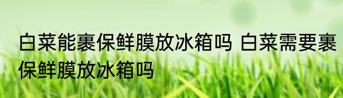 白菜能裹保鲜膜放冰箱吗 白菜需要裹保鲜膜放冰箱吗