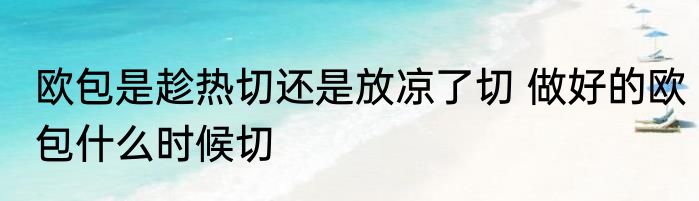 欧包是趁热切还是放凉了切 做好的欧包什么时候切