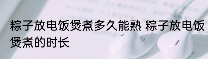 粽子放电饭煲煮多久能熟 粽子放电饭煲煮的时长