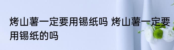烤山薯一定要用锡纸吗 烤山薯一定要用锡纸的吗