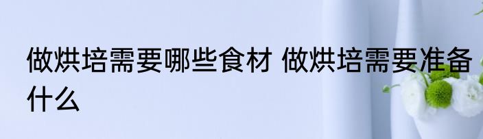做烘培需要哪些食材 做烘培需要准备什么