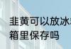 韭黄可以放冰箱里保存吗 韭黄能放冰箱里保存吗