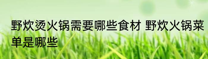 野炊烫火锅需要哪些食材 野炊火锅菜单是哪些