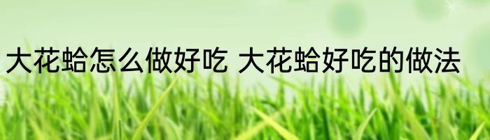 大花蛤怎么做好吃 大花蛤好吃的做法